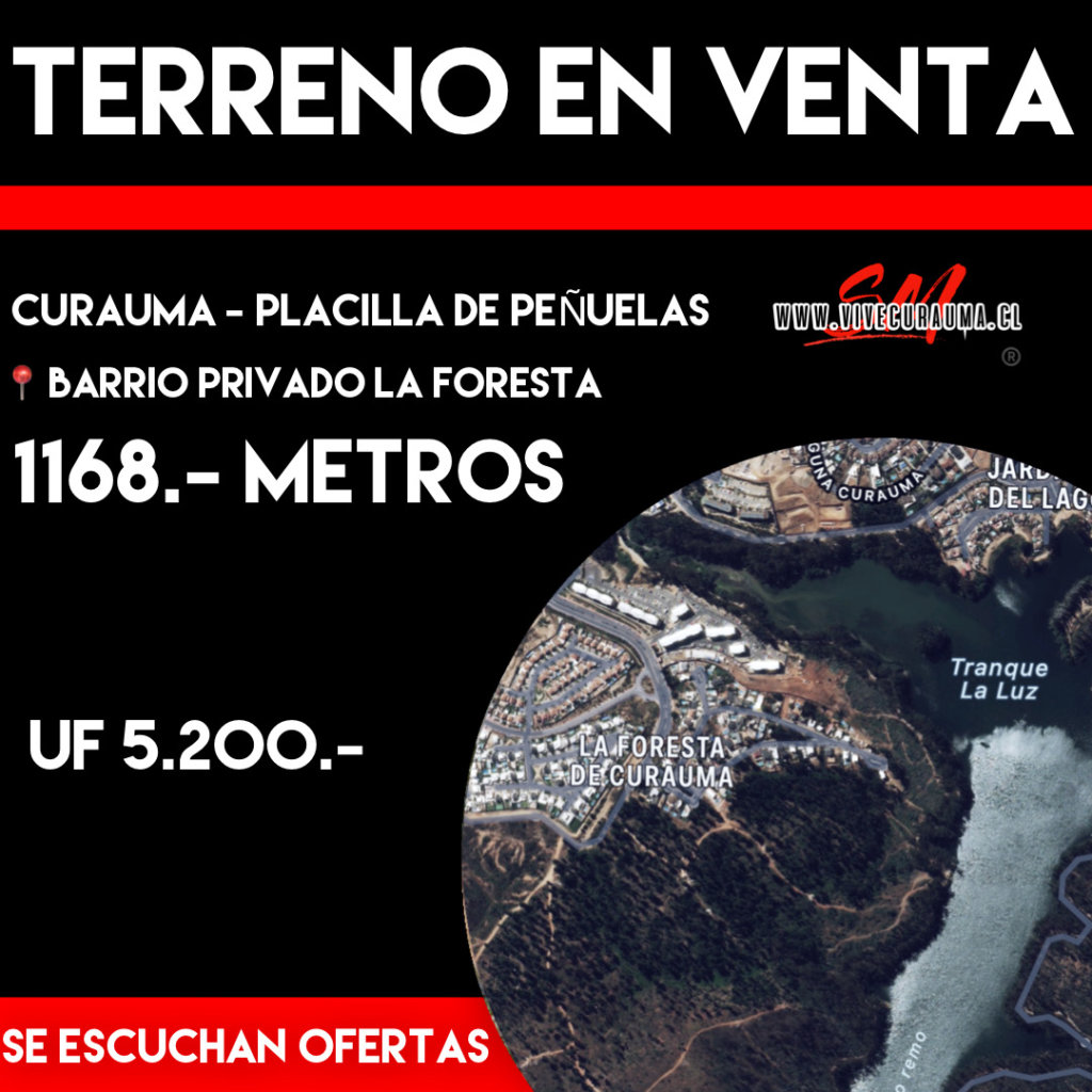 CURAUMA – TERRENO EN VENTA BARRIO LA FORESTA 1168 METROS Imagen 1