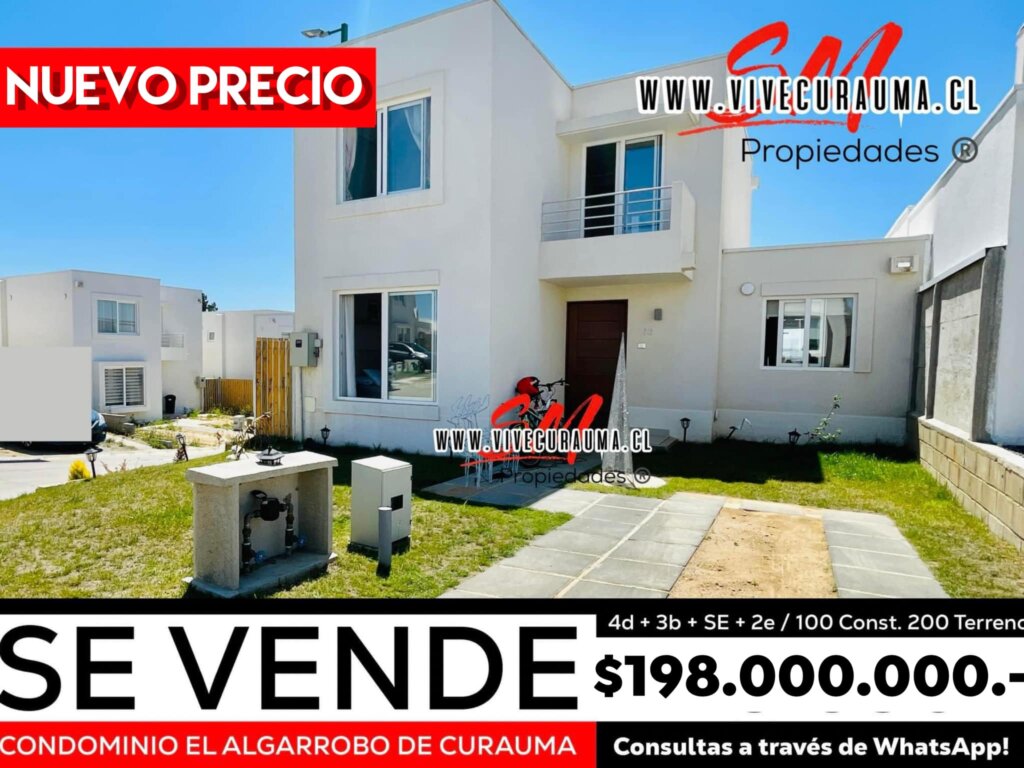 CURAUMA – CASA EN VENTA CONDOMINIO EL ALGARROBO DE CURAUMA Imagen 1