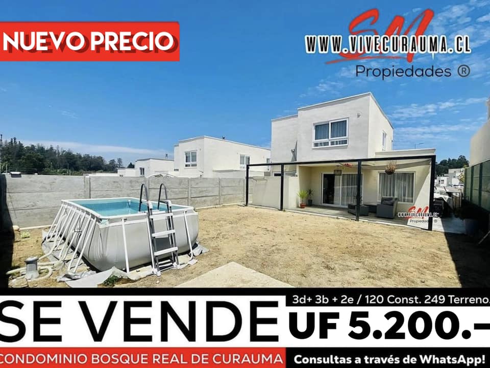 CURAUMA – CASA EN VENTA CONDOMINIO BOSQUE REAL MOD C Imagen 1