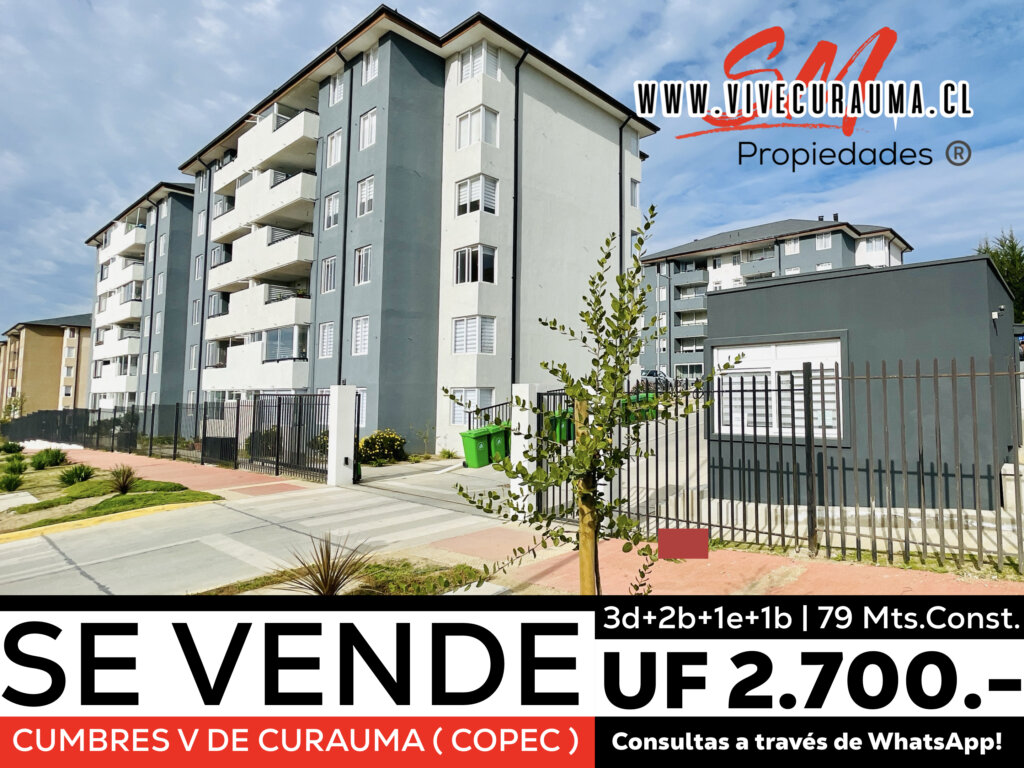 CURAUMA – DEPARTAMENTO EN VENTA CONDOMINIO CUMBRES ( COPEC CURAUMA ) Imagen 1