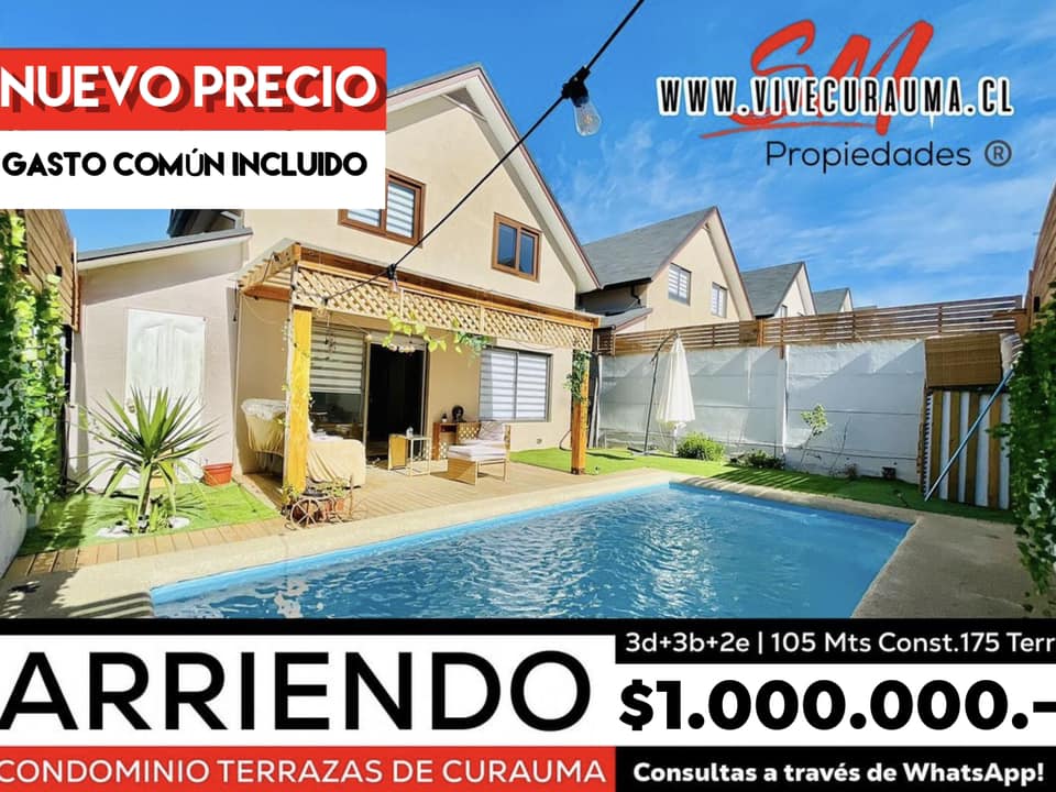 CURAUMA – CASA EN ARRIENDO CONDOMINIO TERRAZAS DE CURAUMA Imagen 1