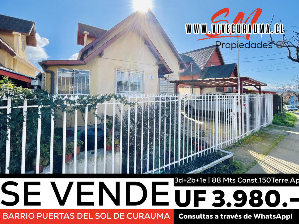 CURAUMA – CASA EN VENTA VILLA PUERTAS DEL SOL DE CURAUMA Imagen 3