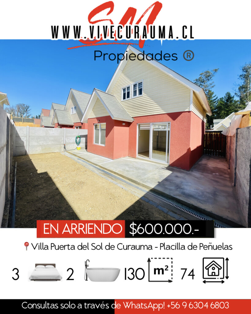 CURAUMA – CASA EN ARRIENDO VILLA PUERTAS DEL SOL Imagen 3